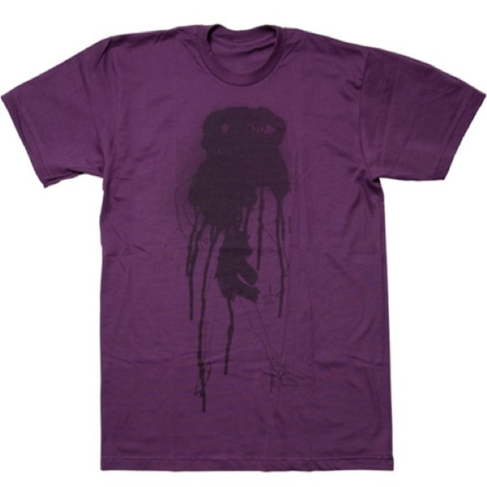 4/$20 T-Post purple graphic t-shirt, Blood vs. Love